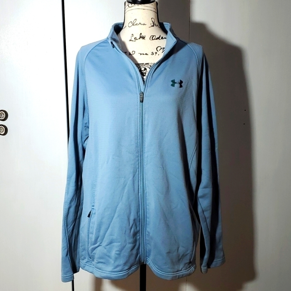 Under Armour- Mens Loose Fit Performance Jacket Coat Light Blue Preppy Sz.XL